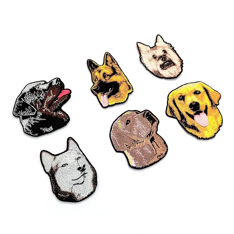 Custom Badge Embroidery Pets Dog Cat Patch Iron On Patch Applique For Clothing