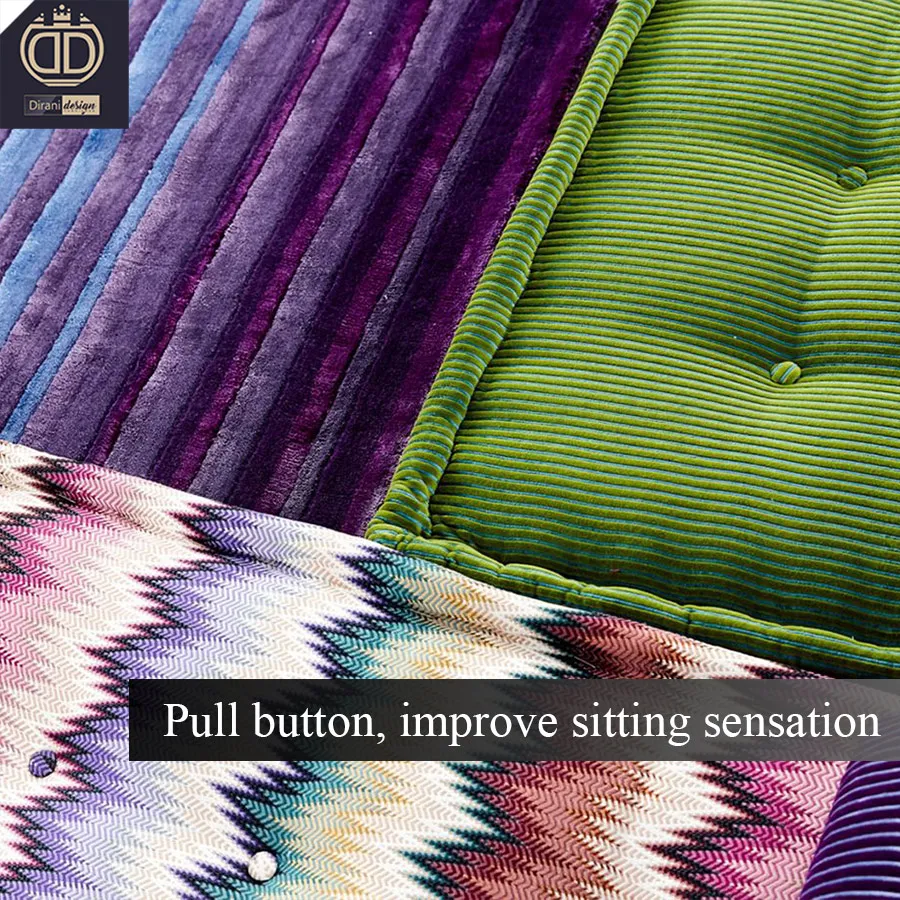French style modular fabrics sectional floor sofa modern mahjong sofa floral fabric roche bobois mahjong sofa set