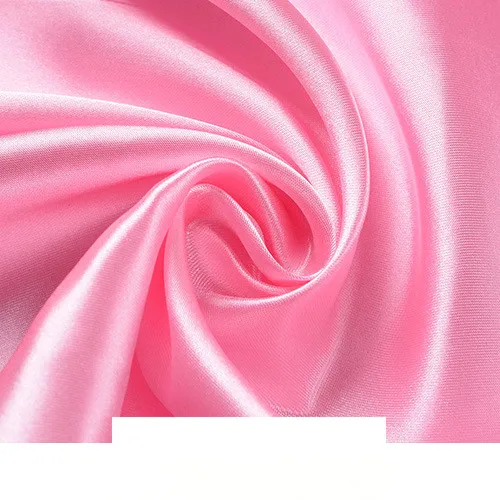 Width 150 cm Plain pearl Ice Silk lining Fabric Polyester stretchy solid soft dense Satin Fabric For stage curtain decorations
