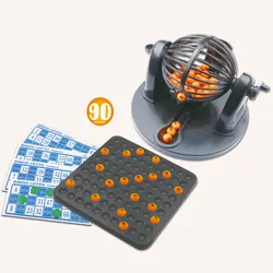 Fun lottery machine lotto game set happy rolling bingo game for 3+ kids