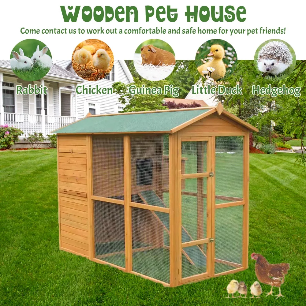 Large Cheap Outdoor Pet Hen House Chicken Cage Wooden Chicken Coops With Running Cage