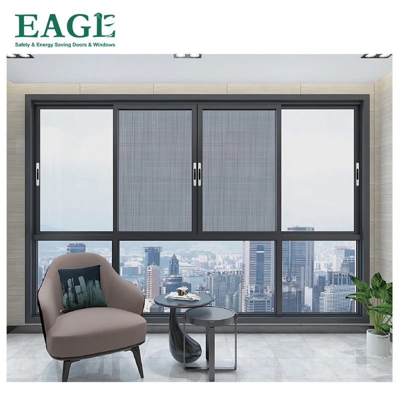 EAGLE Energy-saving heat insulation sliding glass window sliding window foshan factory window price