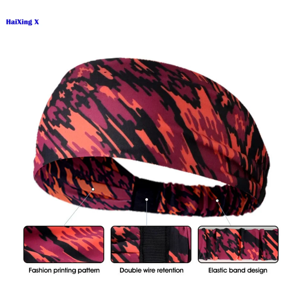 Men Sport Headband Cheap Basketball Custom Fitness Hair Band Plain Elastic Non Slip Sweat Yoga Head Band Baseball Cycling