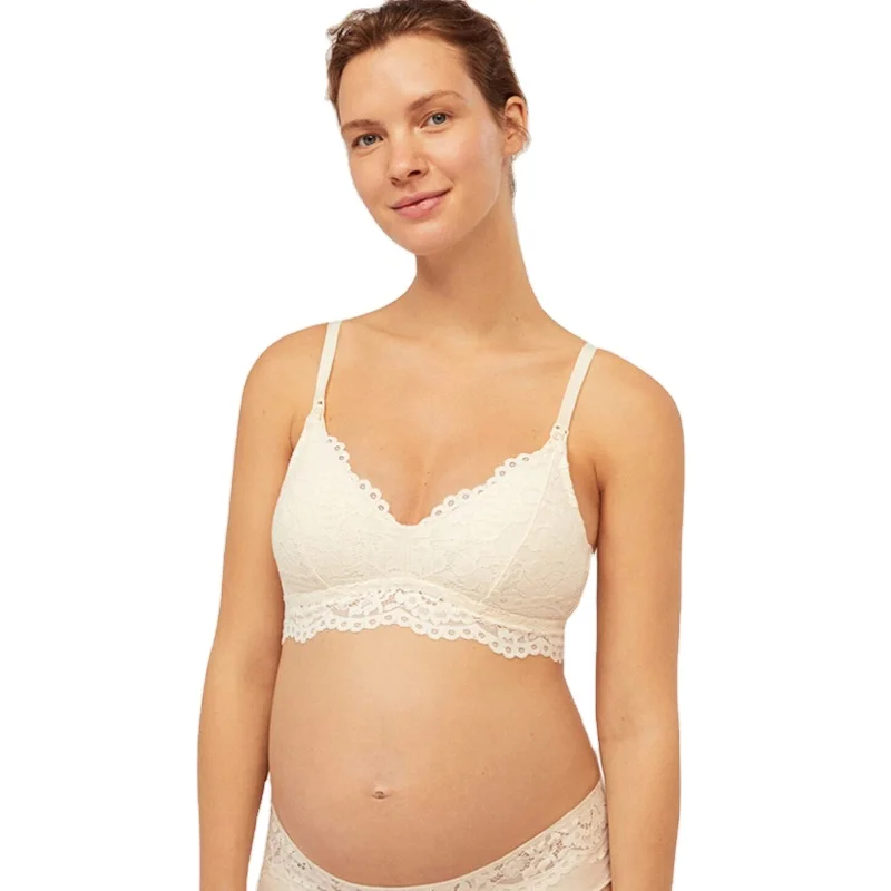 Лидер продаж 2021, бюстгальтер высокого качества для беременных и кормящих матерей, удобный бюстгальтер пуш-ап с вкладышами, мягкий кружевной хлопковый бюстгальтер для кормления