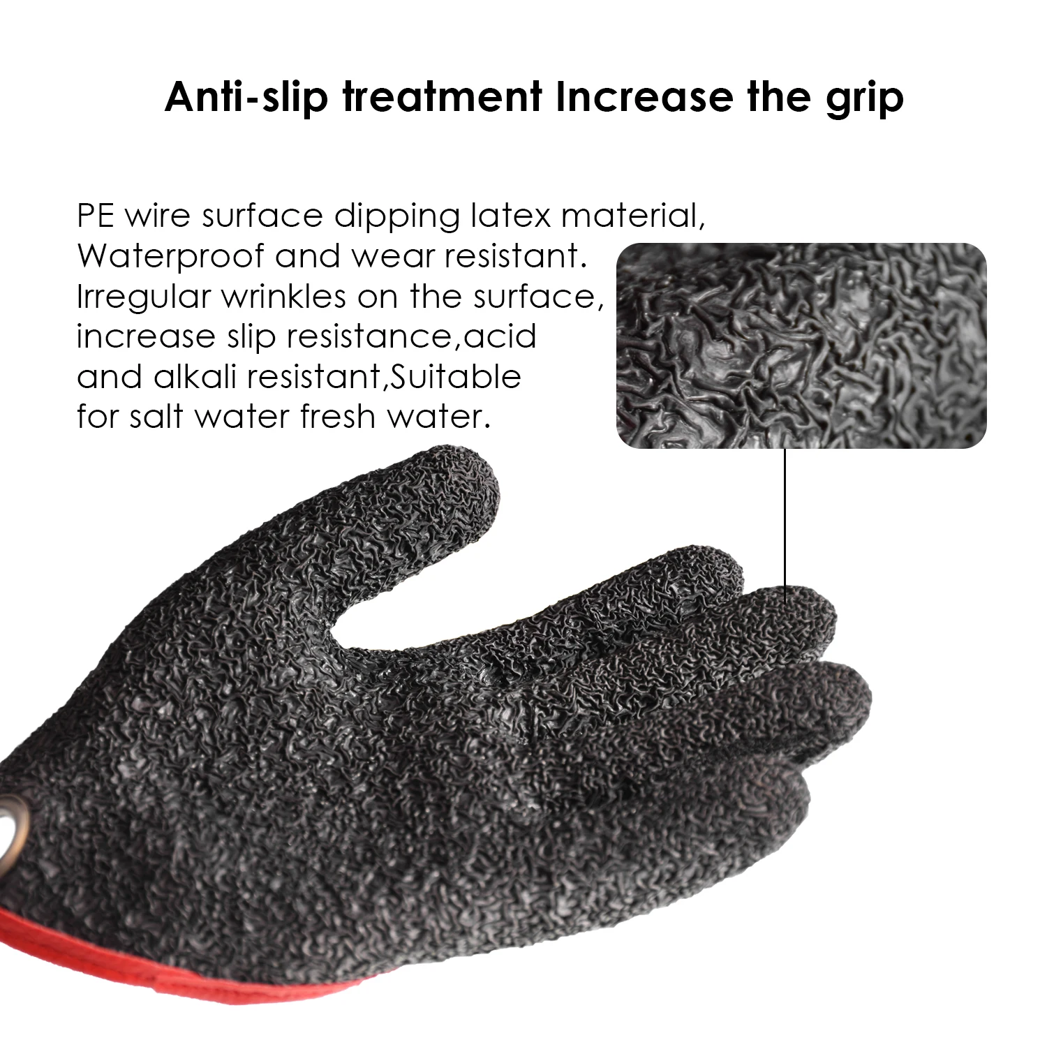 Puncture-proof Gloves for Fly Fishing Waterproof Fish Landing Glove Professional (Left&Right Hand)
