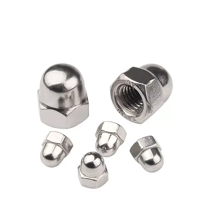 XT Carbon steel  stainless steel din1587 hex domed c ap nut