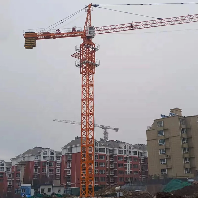 Tower Crane Sales of China Hengqi 65 Meters 10 Tons of Reinforced Concrete Construction 1.6x1.6x2.5m Provided 1.5tons 400kn.m