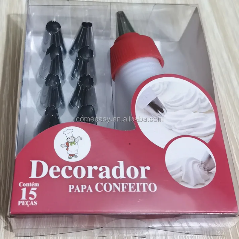 Reusable Baking Diy Cake Cream Decorating Pastry PVC Icing Piping Bags Sets Piping Bag Nozzles Tips