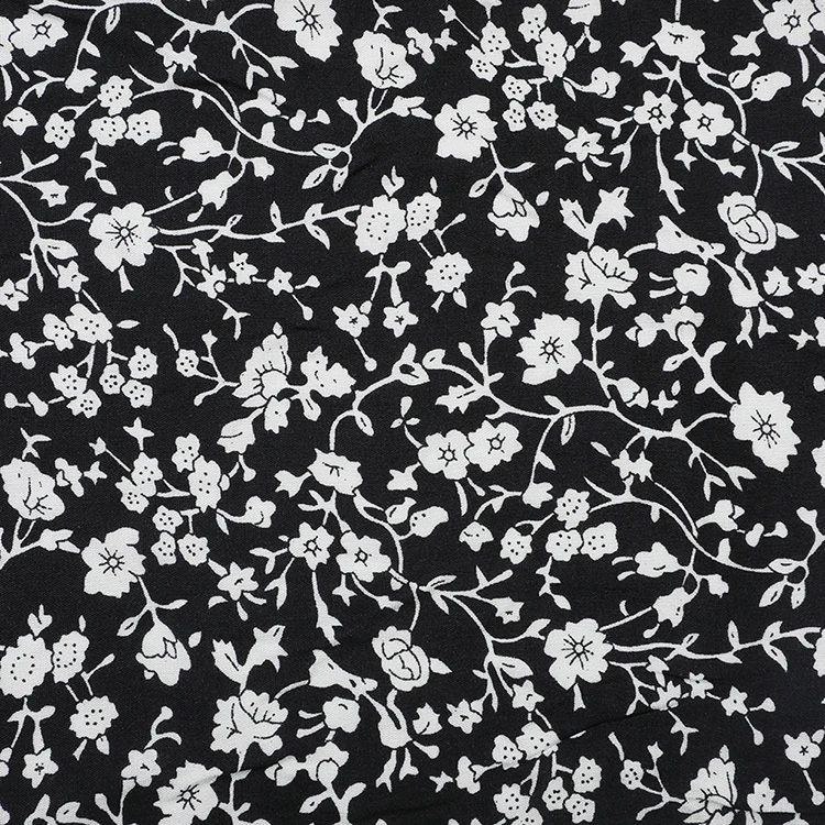 
Most popular goods low moq french style nice printed cheap rayon fabric price 