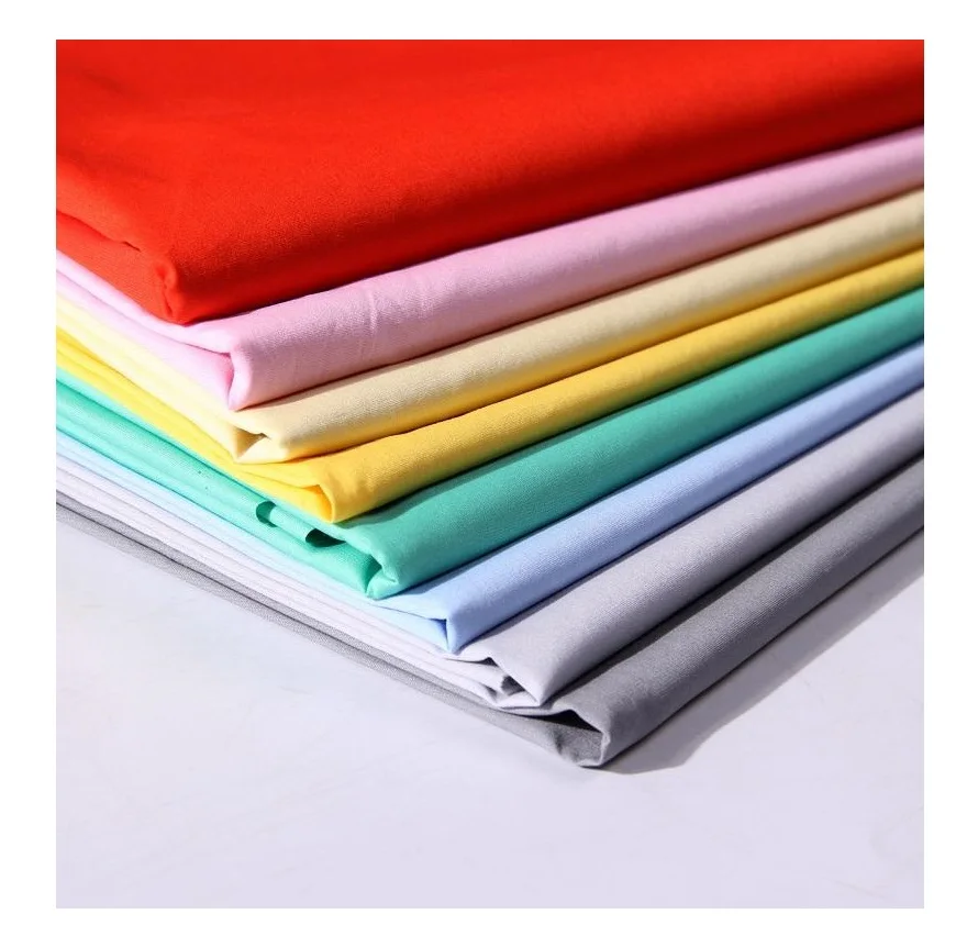 White pocketing fabric 80/20 textile manufacturers polly Twill tc poplin fabrics woven fabric For Jeans Pants