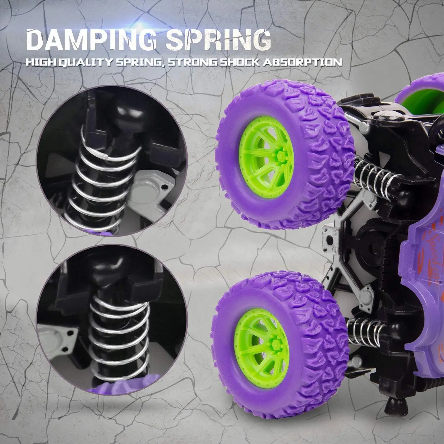 Friction Toy Vehicles Monster Truck 360 Degree Rotation Off Road 4x4 Stunt Car Kids Inertial Car Boy Toys