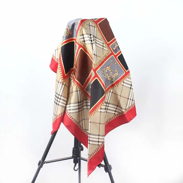 Дизайнерские индивидуальные квадратные Роскошные Оптовые шелковые шарфы с принтом шелка тутового шелкопряда