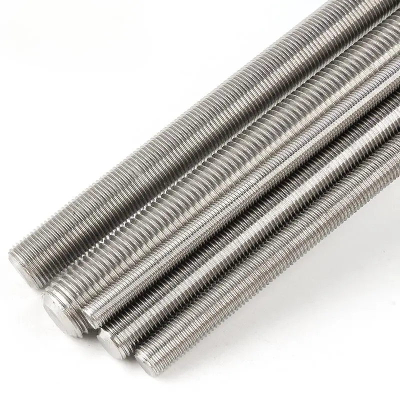 High quality 304 stainless steel M3-0.5 full threaded rod long thread screw stud bolt