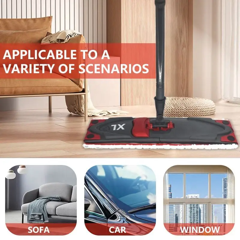Manufacturer Hot Selling Hard-Surface Floors Microfiber Mop Fit for Ultramax XL 51*14cm Detachable Washable Cleaning Pad