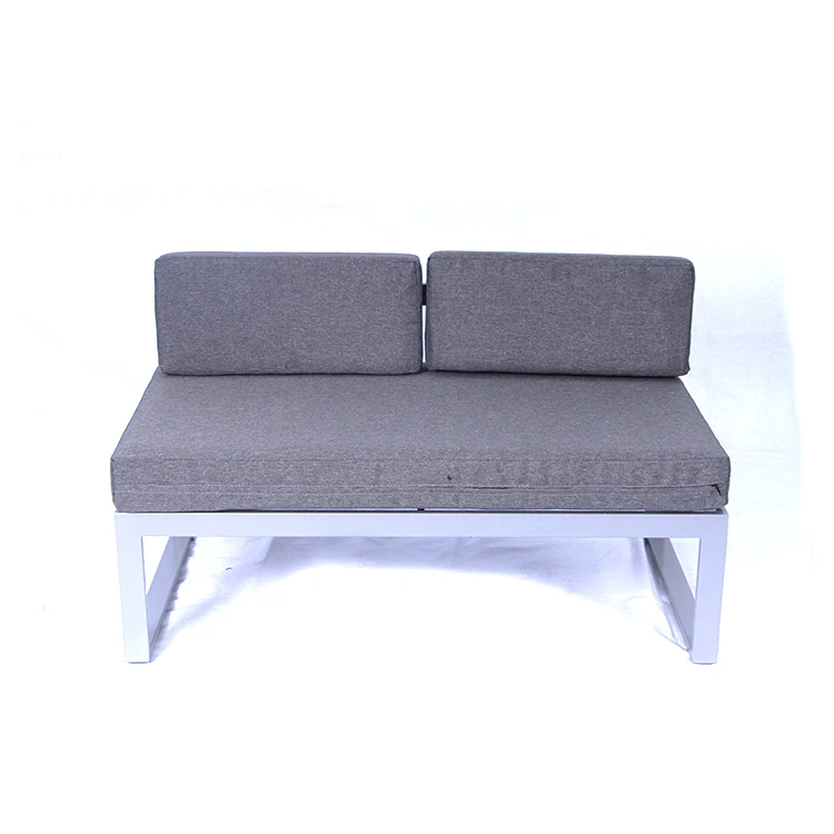 Современная уличная мебель, полностью стальная гостиная, набор диванов, угловая подушка, диван