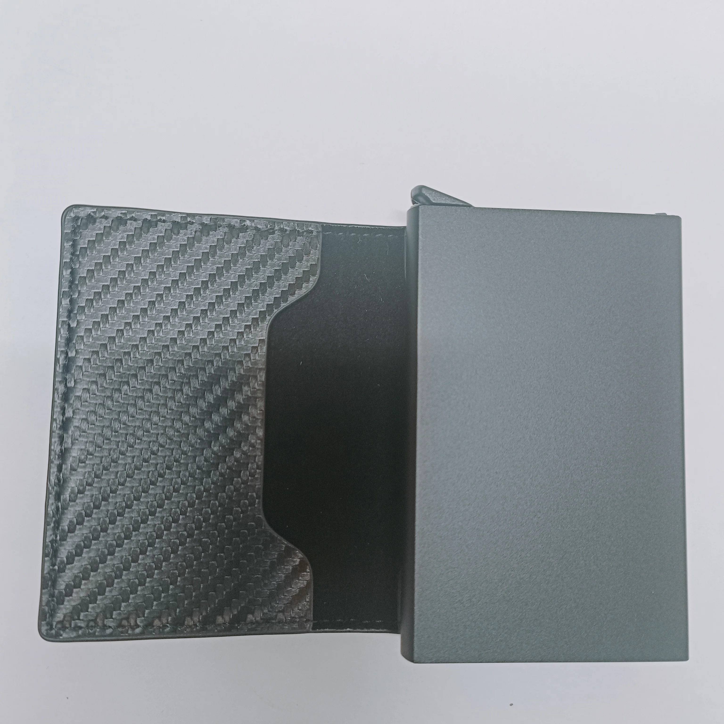 Top Seller Men Aluminum Metal Slim Minimalist Slim metal NFC card  Holder Front Pocket Automatic Pop Up Wallet For Gifts