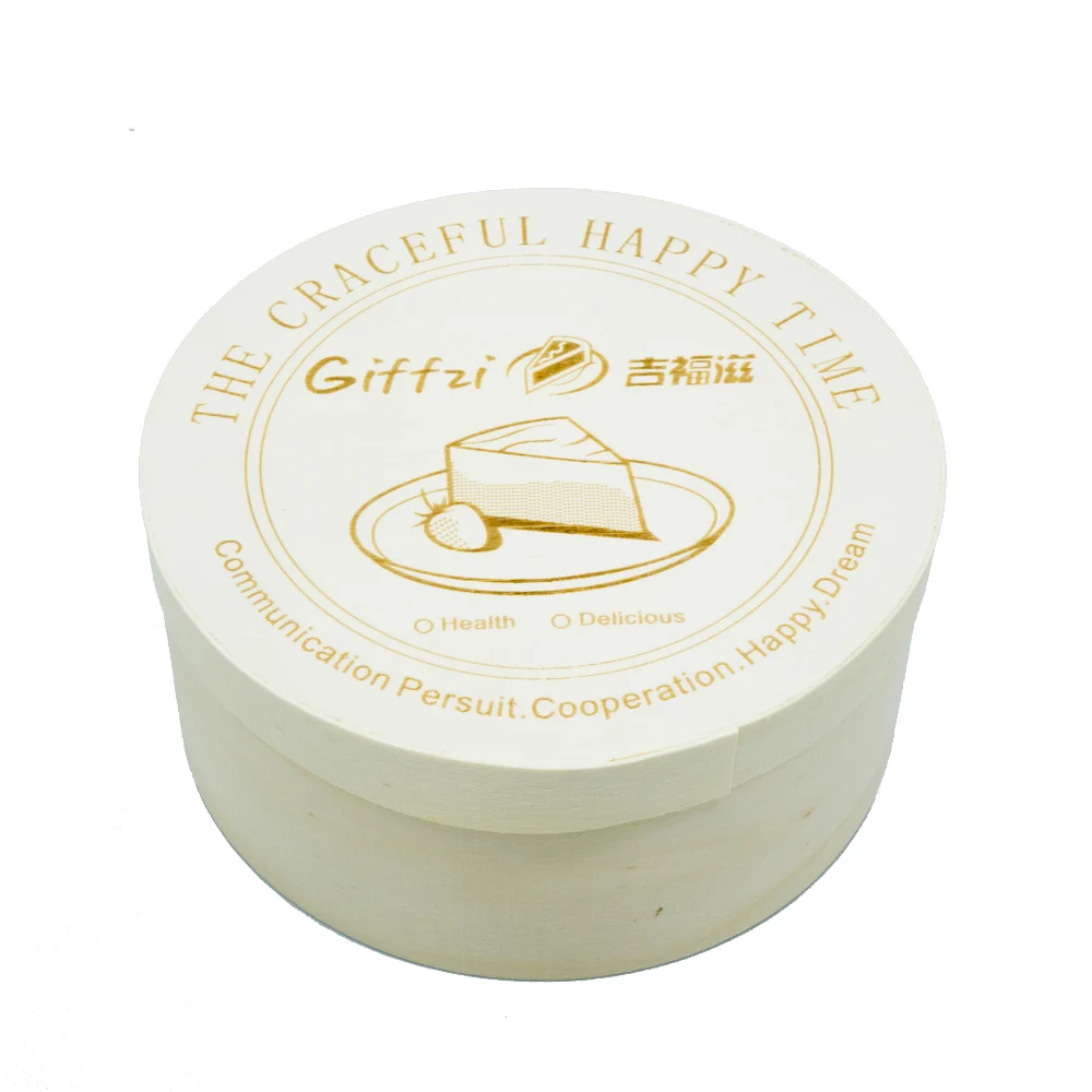 Лидер продаж, высокое качество, уникальные портативные контейнеры, биоразлагаемые круглые деревянные подарочные украшения, Подарочная коробка для сыра, упаковка для еды