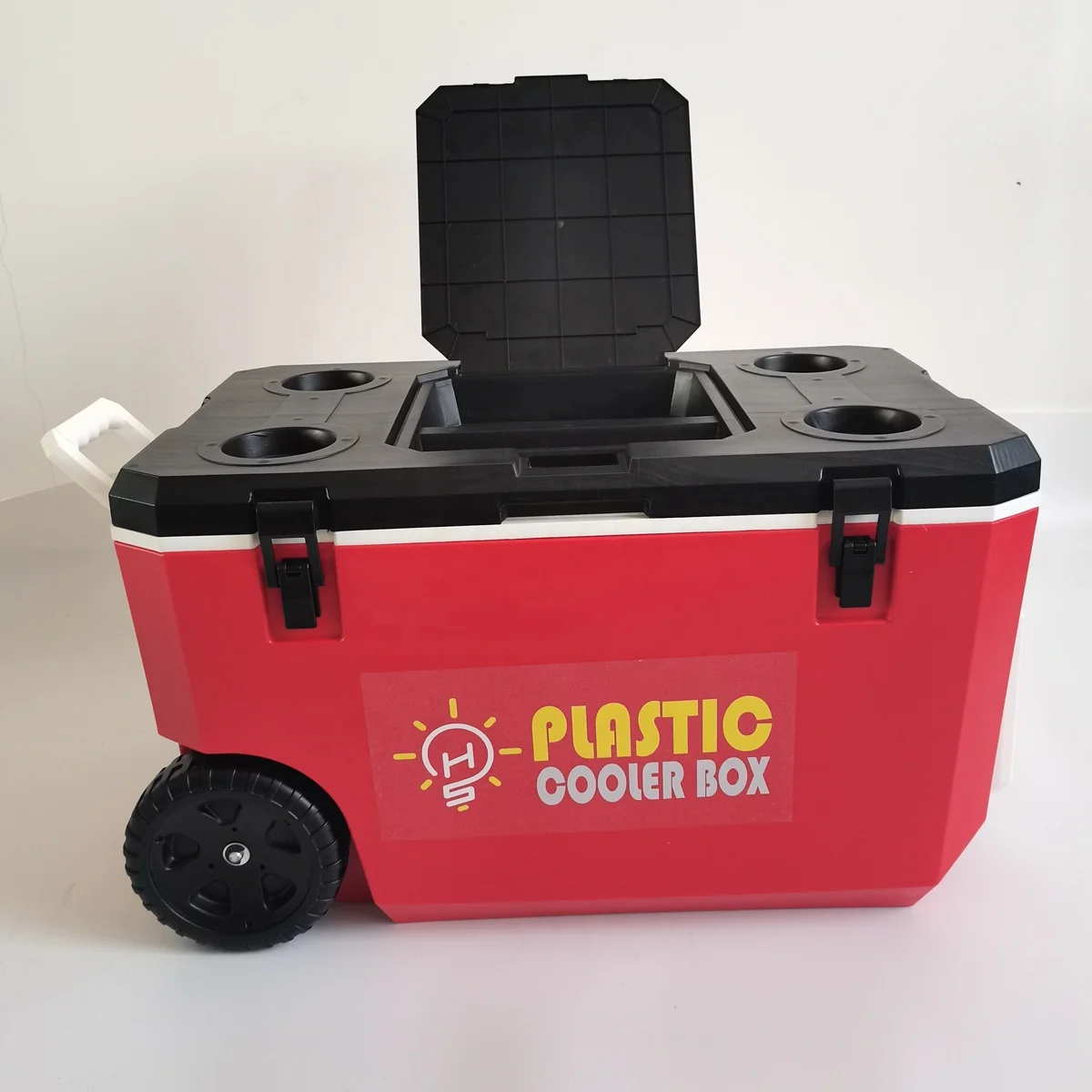 50L Plastic cooler with wheel for Camping Car Freezer with Wheel Camping cool box with Handle Outdoor