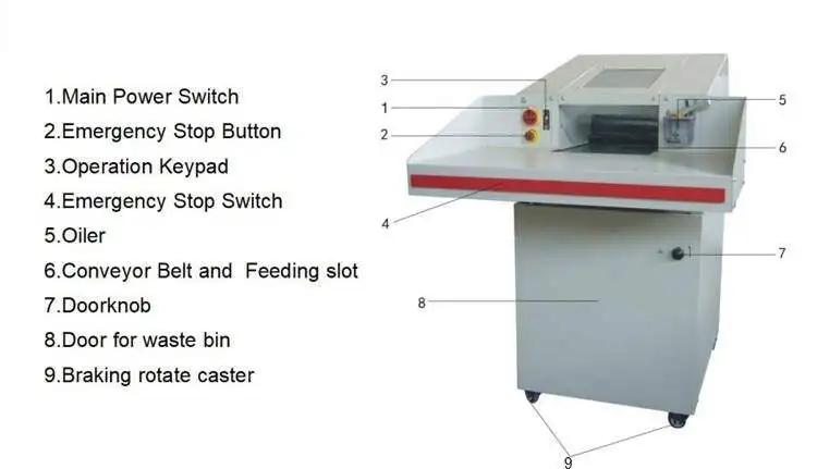 SP428C CD Paper Document Double Shaft Shredder 150-200 Sheets Paper Each Time Industrial Paper Shredder