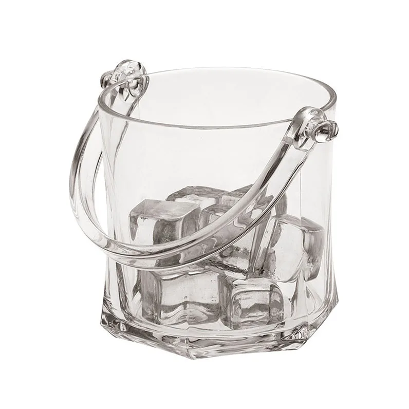 Custom Brand Acrylic Ice Bucket Wholesale Ice Bucket Plastic 1L Octagonal Wine Champagne Bucket