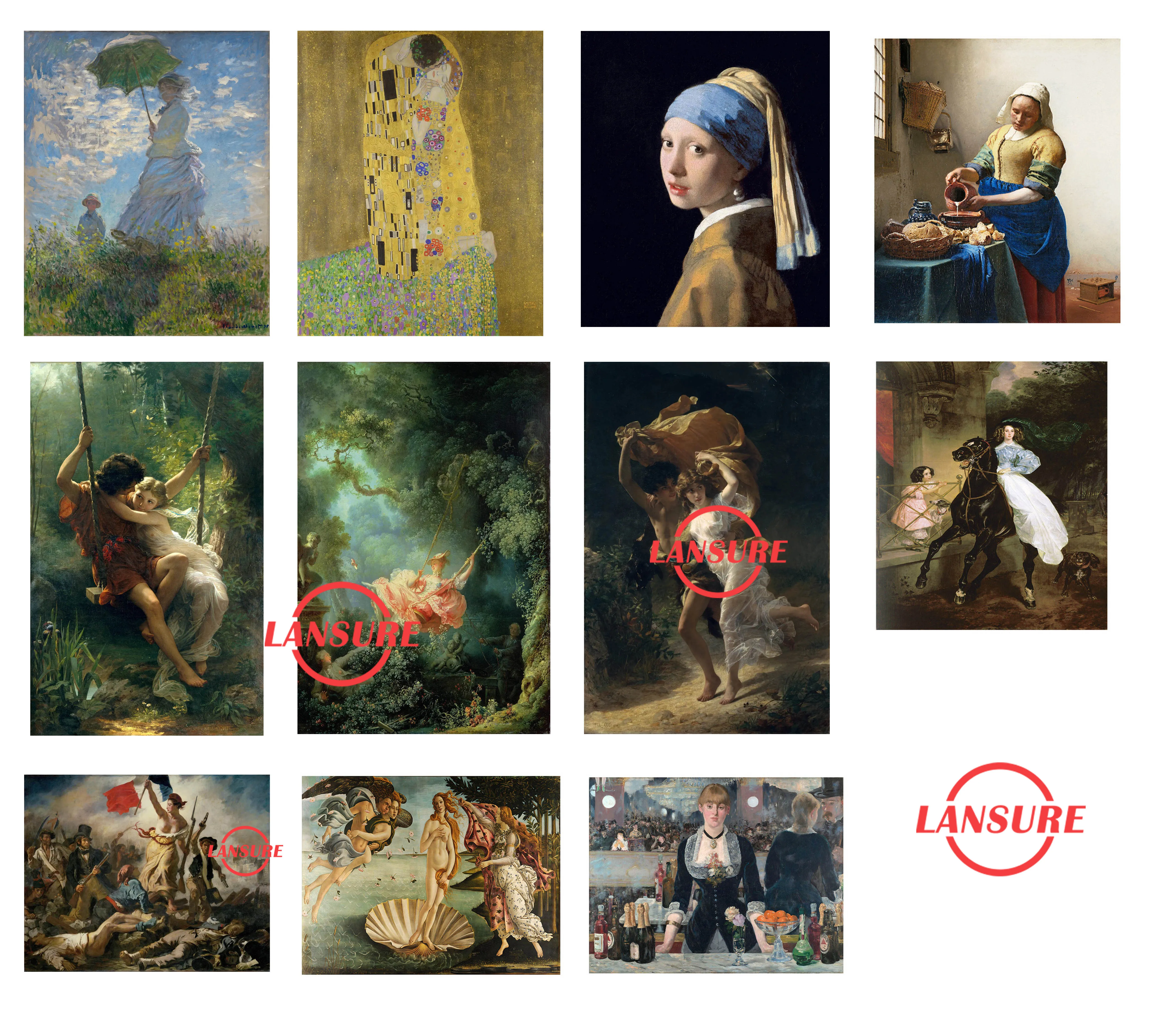 LS 5D diy diamond painting dutch artist oil painting art mosaic full round square diamond painting kit for adults DIY