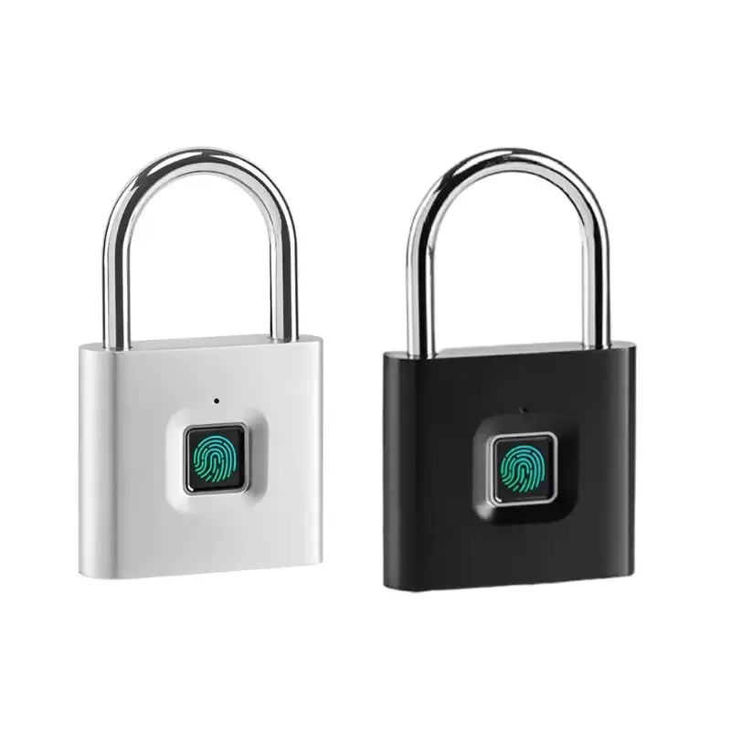 Security Zinc Alloy Fingerprint Smart Biometric Electronic Padlock Anti-theft Waterproof Smart PadlockPopular