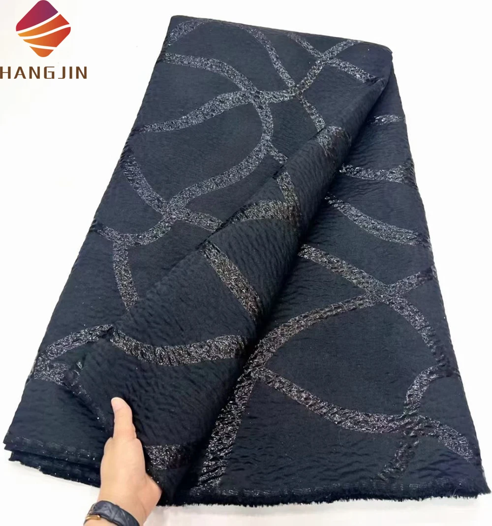 Новейшая африканская парчовая ткань французская металлическая жаккардовая кружевная для женщин вечерние платья Asoebi