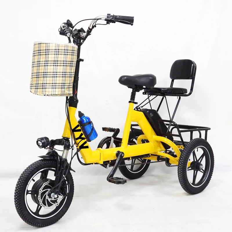 Toodi Three Wheel Electric Mini Scooter Tricycle with Roof for Adult Pink Max Black Green Silver Body Motor Acid Power Battery