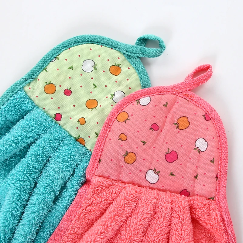 Hand towel wholesale coral velvet skin absorbent l cartoon kitchen towel can add logo