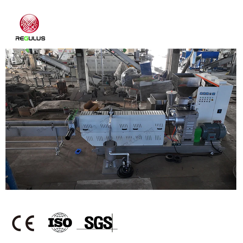 LDPE Flakes Semi-plasticized Granules Reusing Pelletizer Granulator Granulating Single-stage Strand Pelletizing Machine Line