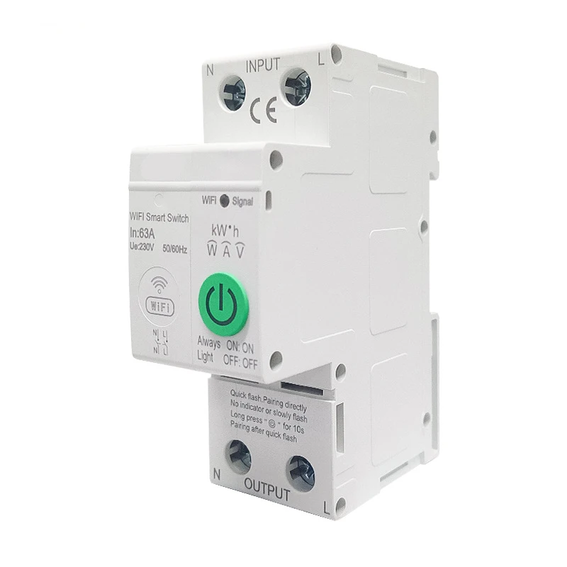 GXPR 2P 63A Wi-Fi умный переключатель smartlife измеритель энергии Kwh измерительный автоматический выключатель Реле таймера