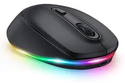 SEENDA LED Wireless Mouse with Illumination Colorful Mice for Laptop PC Mac Tablet Rechargeable RGB Mouse