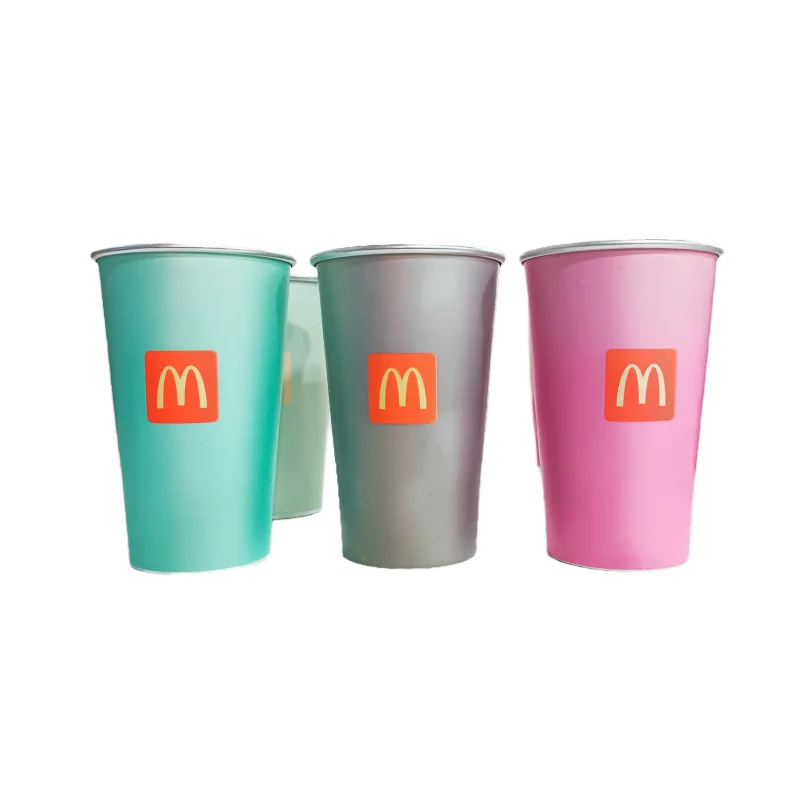 Customized logo Aluminum Cup Color Changing Beer Pint Cups Recyclable Party Tumblers 450ml 500ml
