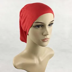 Wholesale 2018 muslim cotton jersey inner hijab caps head scarf arabic women modal hijab jersey tube hijab cap