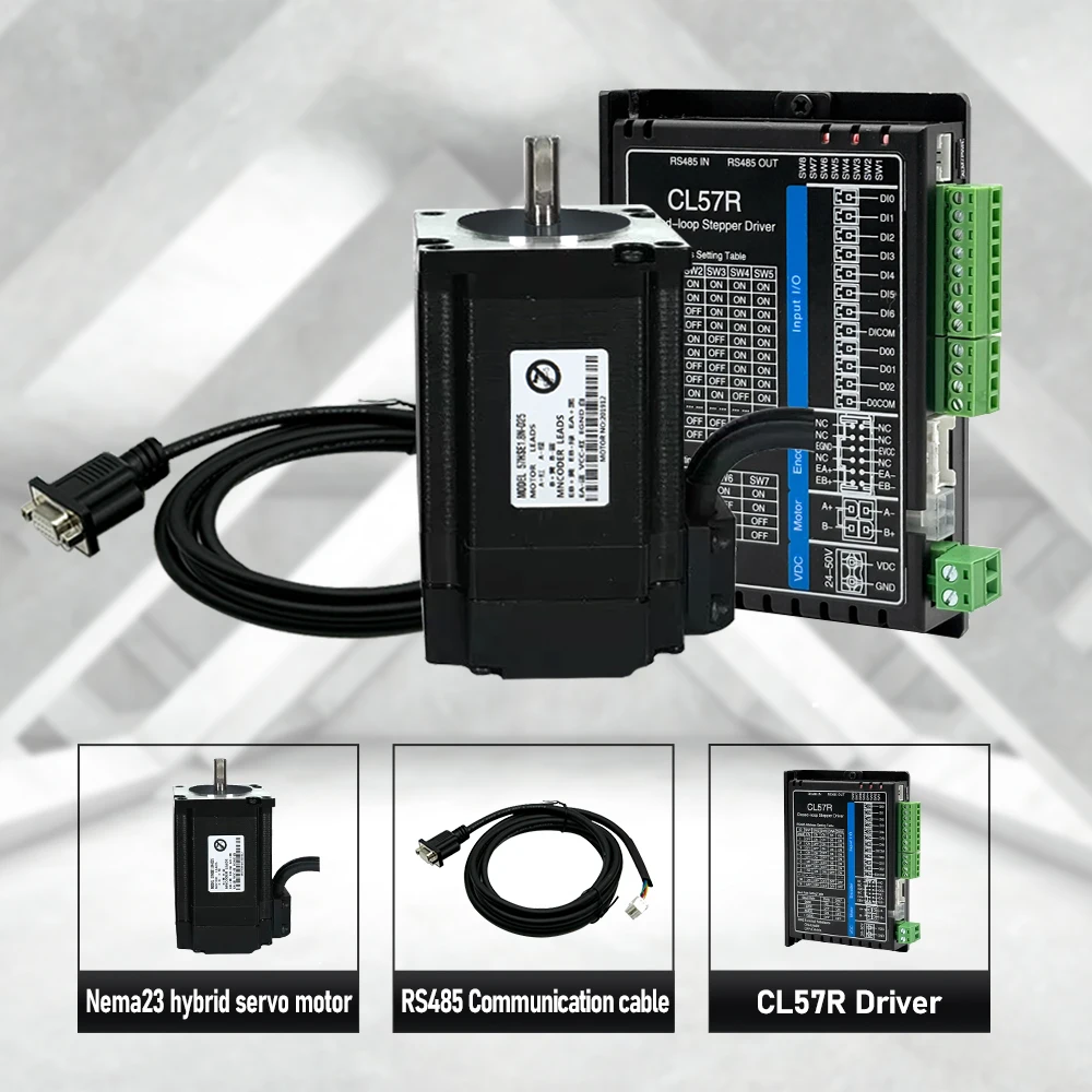 HLTNC motor kit nema23 57 Closed Loop Motor Paso a Paso with RS485 Modbus Digital Motor Driver CL57R Hybrid Servo Driver For CNC