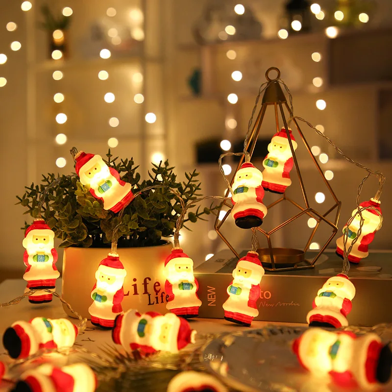 CR-B210 Outdoor Festival Decoration Colorful Santa Led Pendant Christmas Tree Lights Led String