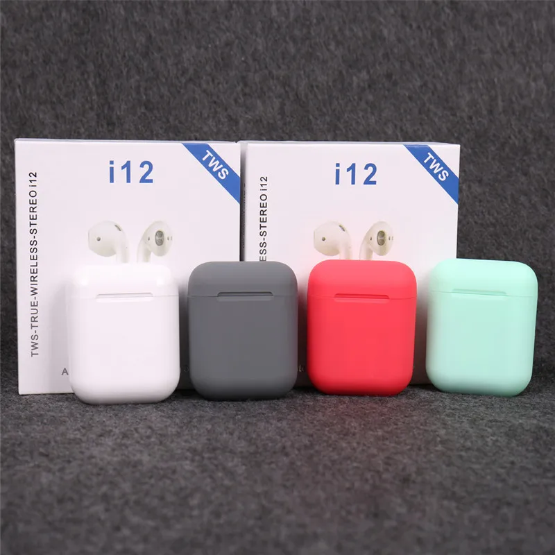 Hot Sale Colorful i12 TWS Wireless BT 5.0 Earphone Touch Control Stereo earbuds i7 i10 i11 i9S i12 tws