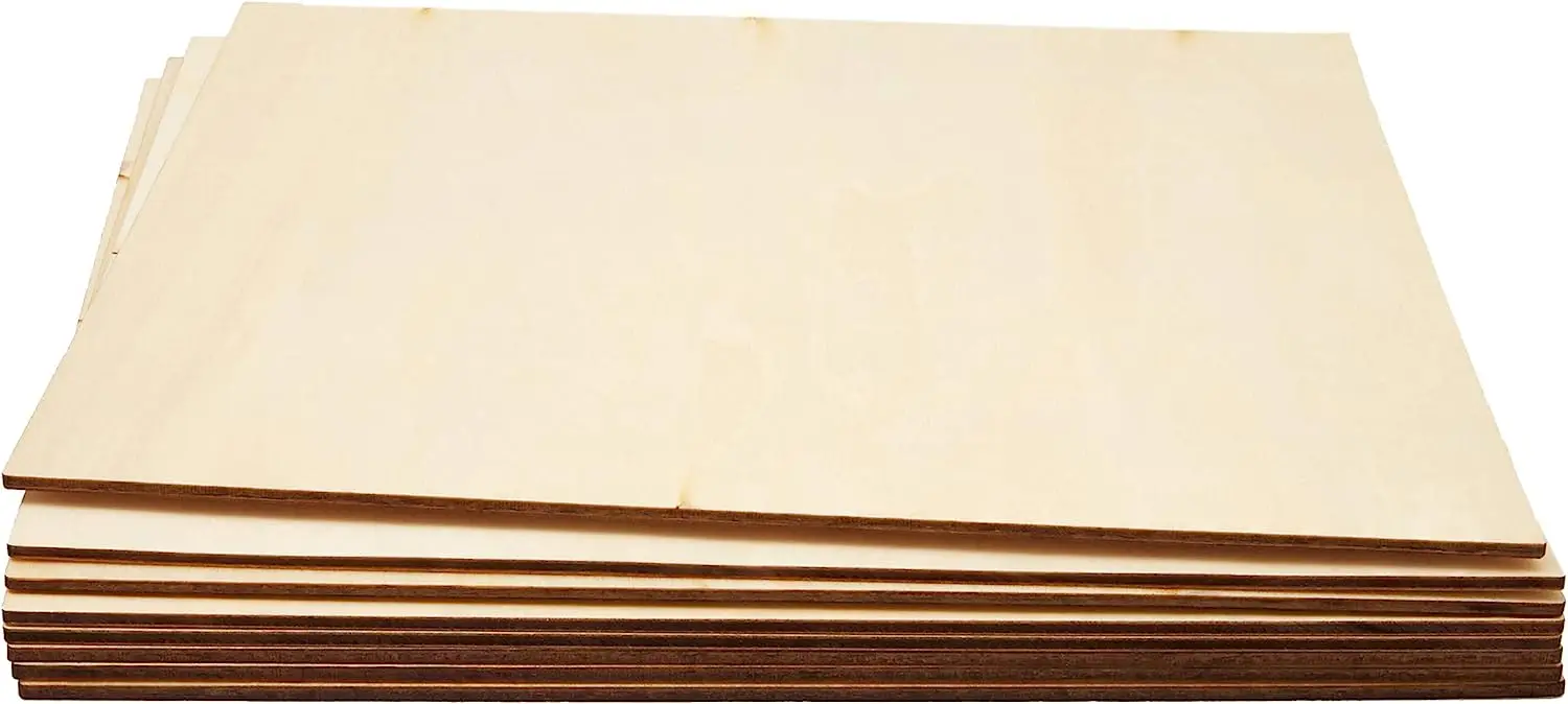 cheap price laser engraving unfinished wooden thin basswood sheets, wood squares for crafts wood burning diy model making