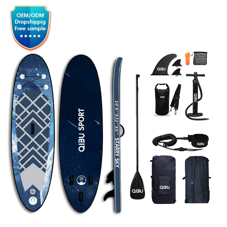 QIBU Hot sale new design wooden inflatable stand up paddle board sup board free shipping
