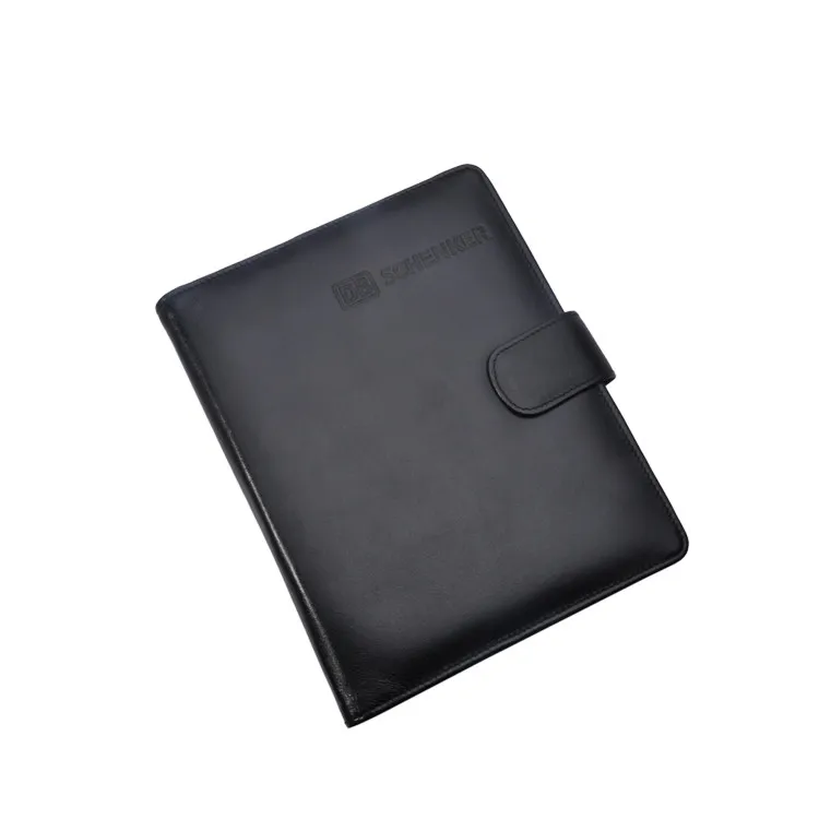 Office document holder A5 Business Leather holder with paper pad iron clamp