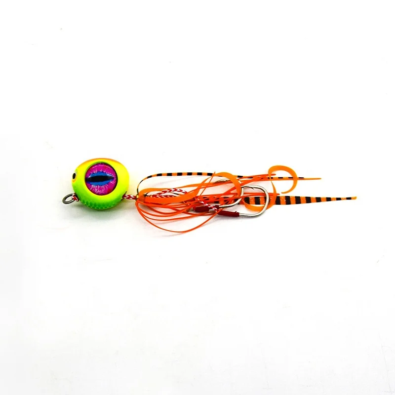 KM 40g - 300g Metal Lead Head Madai Jig Skirts Lures Slider Snapper Jig Luminous Marlin Jig Lure For Lake