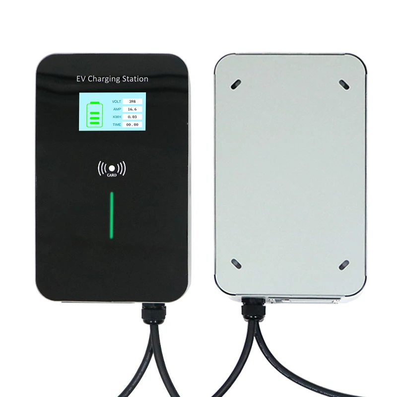 32 Amps Three Phase AC Power 22kW Charging Station LED Workplace Charger Point Mode 3 Type 2 EV Sockets