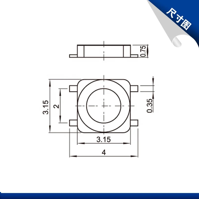 3*3*0.8 Tact Switch DIP Tactile micro Push Button Switch SMD Micro Switch For Electronic Mobile Devices A006