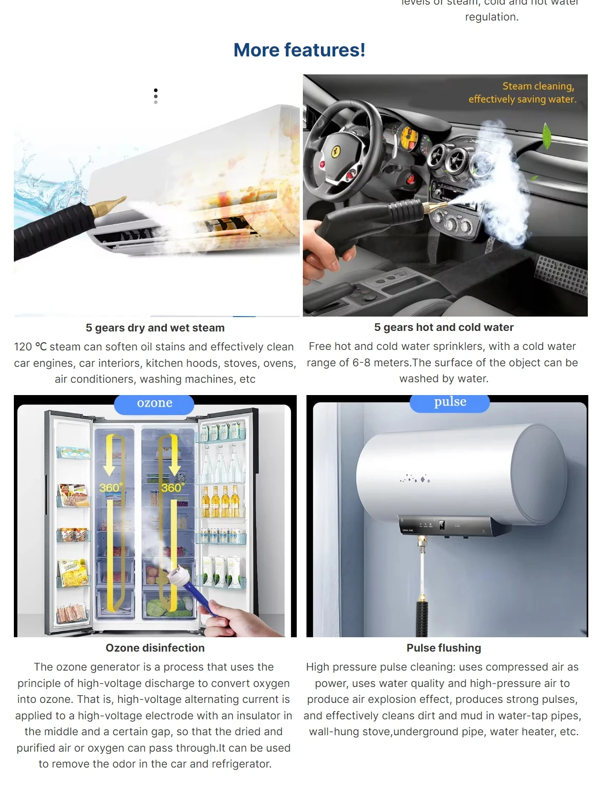 Hot Sale 3000W High Pressure Cleaner Car Wash Machine Portable electric steam cleaner portable car washer