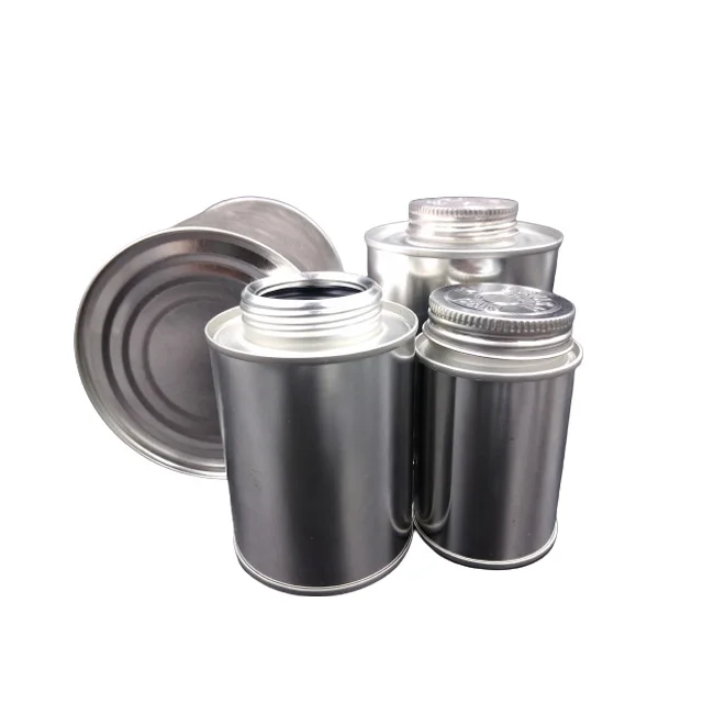 16OZ Brush in Can Tins 500ML PVC Solvent Cement Metal Can with Dauber Brush