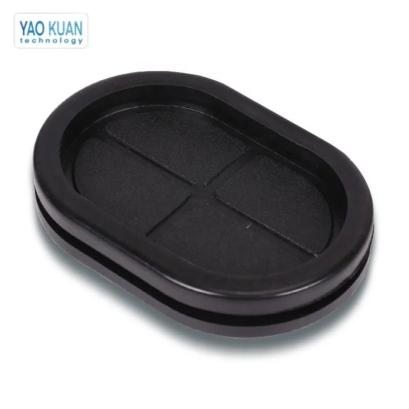 Groove Black Synthetic Rubber Oval Shape Double-Sided Wires Grommet Gaskets Protector Rings