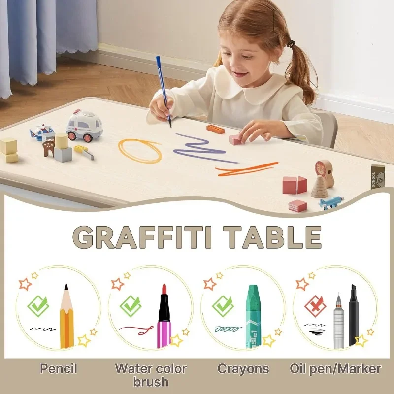 Kids Furniture Set Toddler Table and Chairs,Kindergarten Plastic Table Chairs,Preschool Multifunctional Study Table And Chair