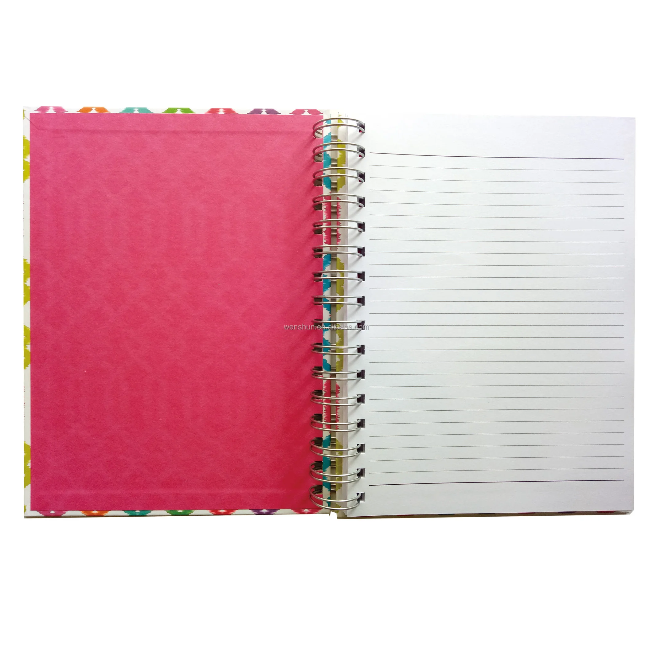 Factory Customized Delicate High Quality Pink Customizable Interior Page Format Spiral Notebook