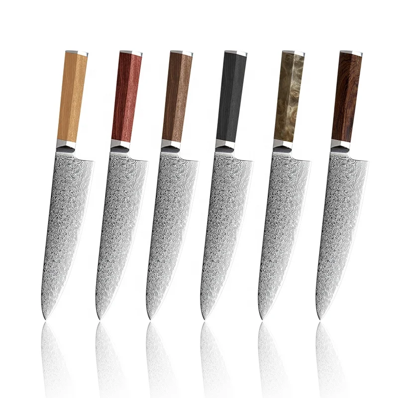 Wholesale Damascus Knife HRC 60-62 Hardness knife 8 inch Chef Knife