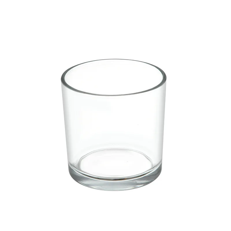 Most Popular Wide Mouth Clear Glass Candle Jar 2oz 4oz 6oz 14oz 16oz Empty Candle Container Glass Jar with Lid  For Home Use